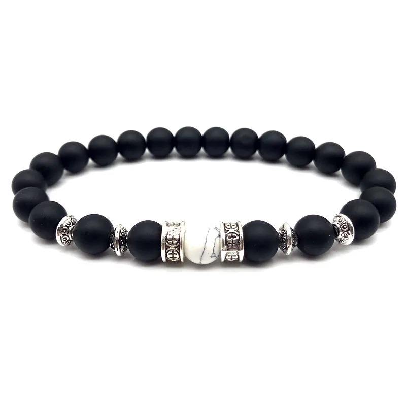 Мужской браслет из бисера 2019 модные новые простые винтажные каменные браслеты