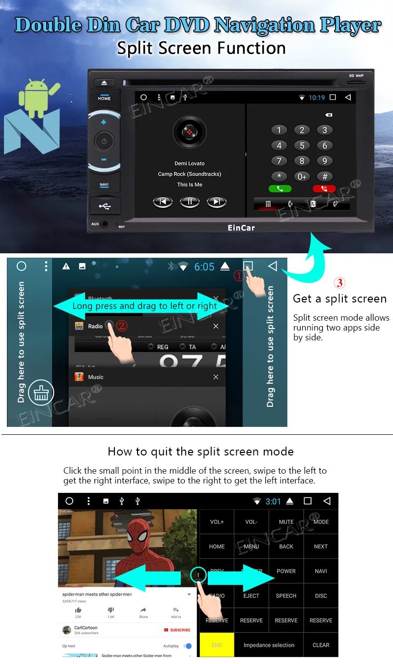 Android 7 1 стерео dvd плеер gps навигации Авторадио автомагнитол Двойной Дин Deck радио