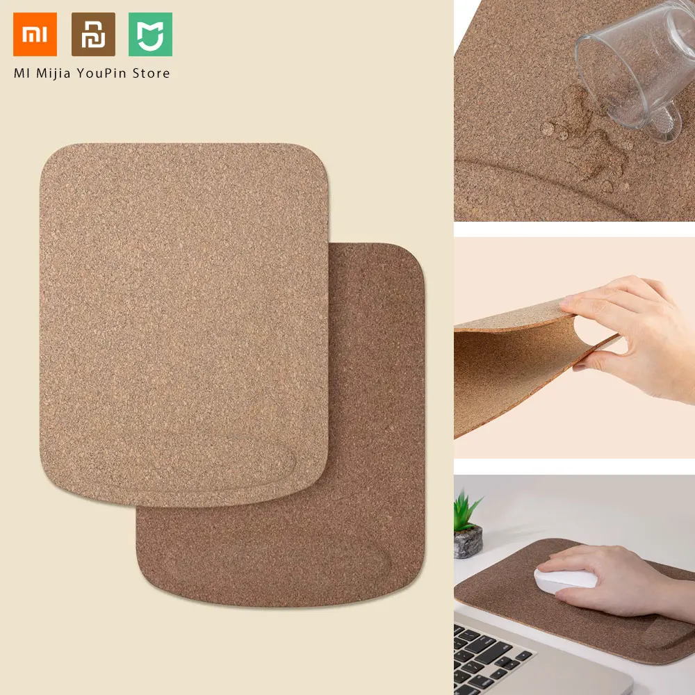 Xiaomi Youpin коврик для мыши водонепроницаемый кожи дубовое покрытие эргономичный с