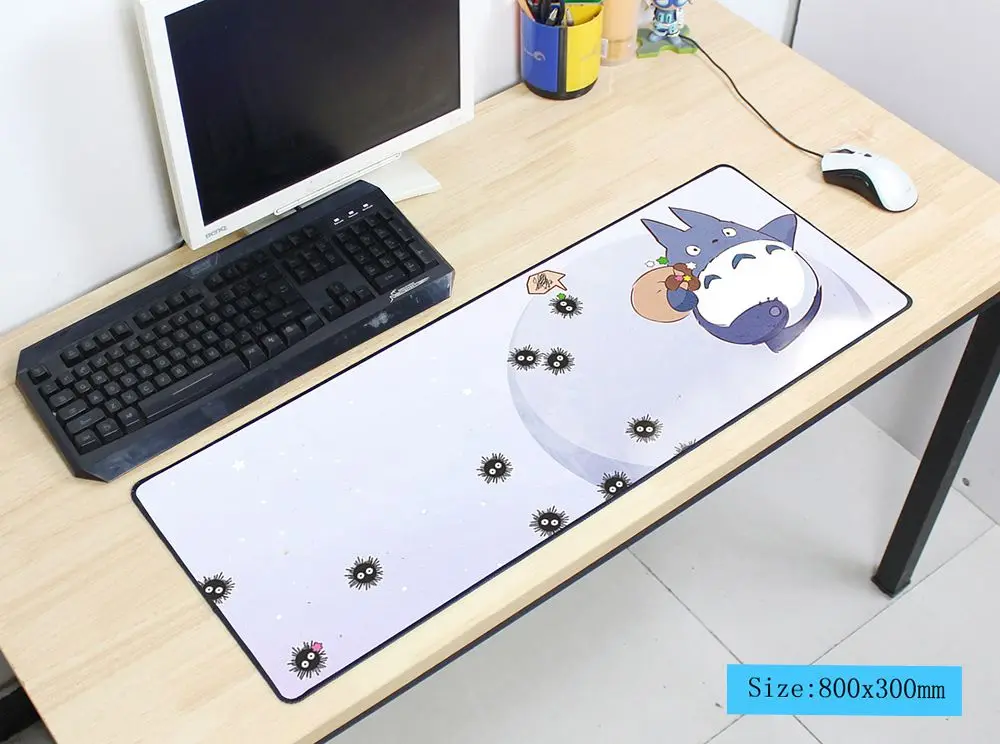 size 800x300x2mm Тоторо коврик для мыши 80x30 см Коврик для мыши notbook компьютерный коврик для мыши подарок на Хэллоуин игровой коврик геймер к клавиатуре коврики для мыши - Цвет: size 800x300x2mm