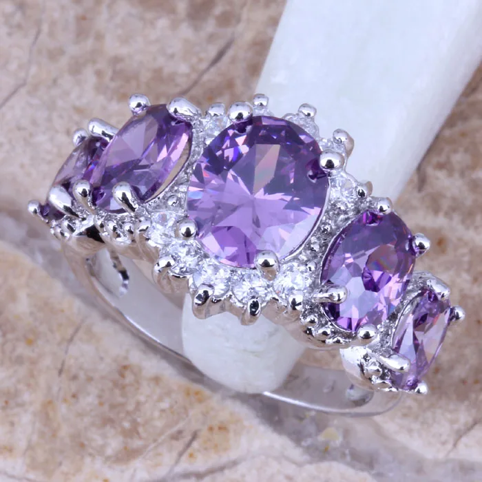 Фото Женское серебряное Ювелирное кольцо с блестящим белым кубическим цирконием