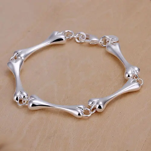 H267 Wholesale! 925 silver bracelet fashion jewelry charm Bone | Украшения и аксессуары