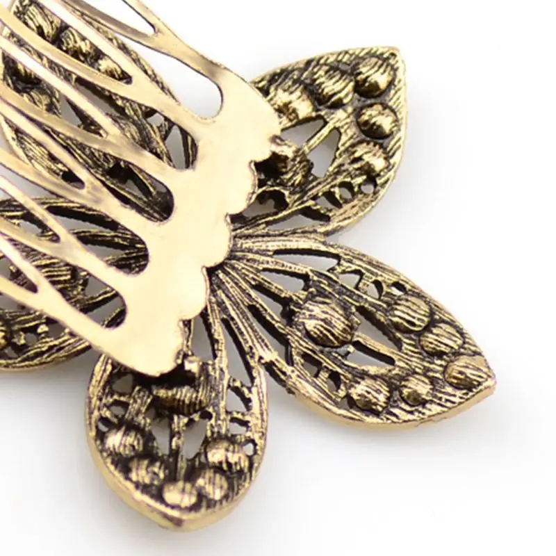 Этнические винтажные из металлического сплава гребни для волос женские