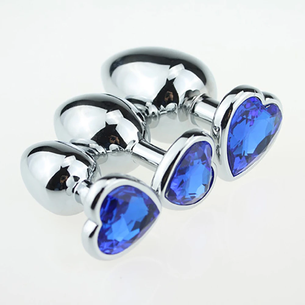 Нержавеющая сталь Хрустальные анальные игрушки Анальная пробка Стразы в форме