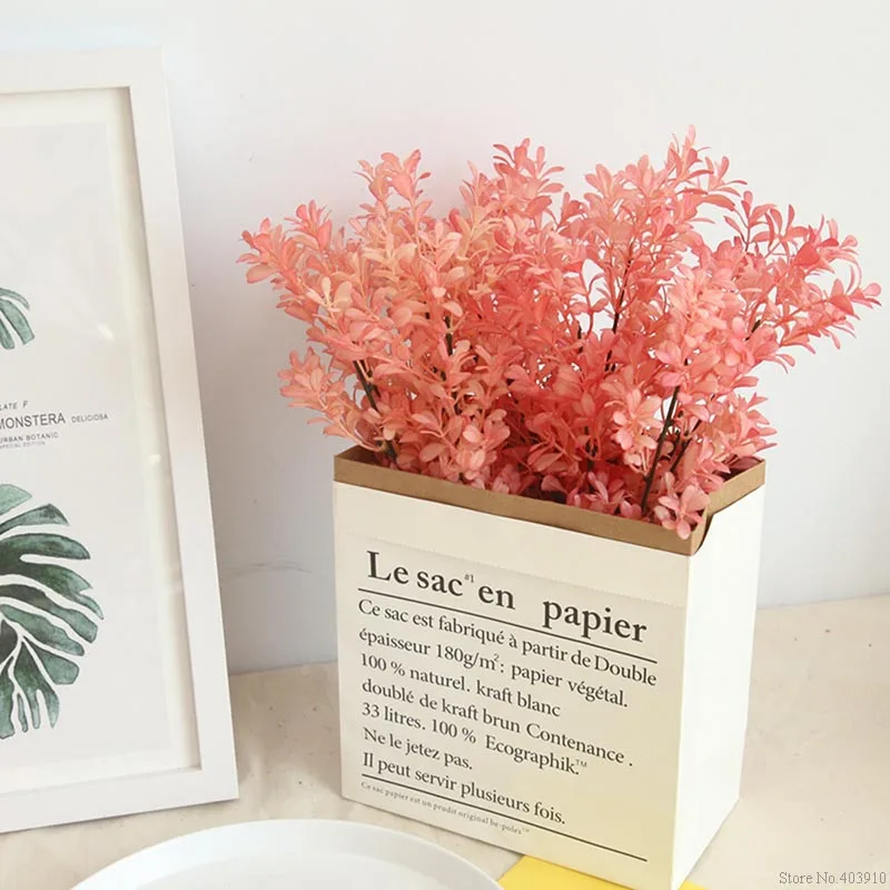 Pink melon seeds bunch plastic artificial flower home Christmas decor DIY wedding holding wall plant materials | Дом и сад