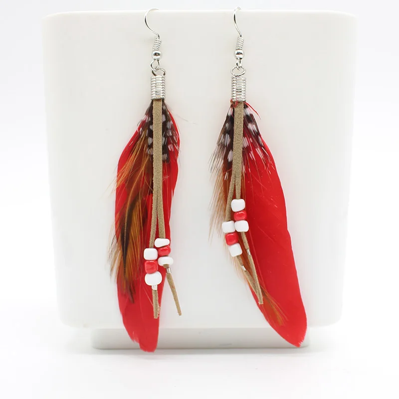 ISINYEE модные серьги кисточки перо для женщин корейские ювелирные изделия белые