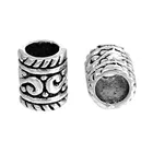 Коробка Doreen, 50 шт., богато украшенные резные бусины трубчатые спейсеры, 6x8 мм (B00790)