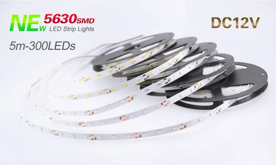Высокая яркость 5 м Светодиодная лента светильник SMD3014 2835 5050 5630 3528 DC 12 В 60 Светодиодный s/M гибкая лента без водонепроницаемости лента декоративная светодиодный светильник s