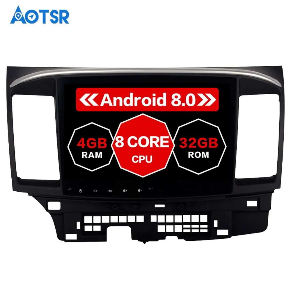 Автомобильный GPS-плеер Android 8 0 для Mitsubishi Lancer 2007-2015 с восьмиядерным процессором 4 Гб