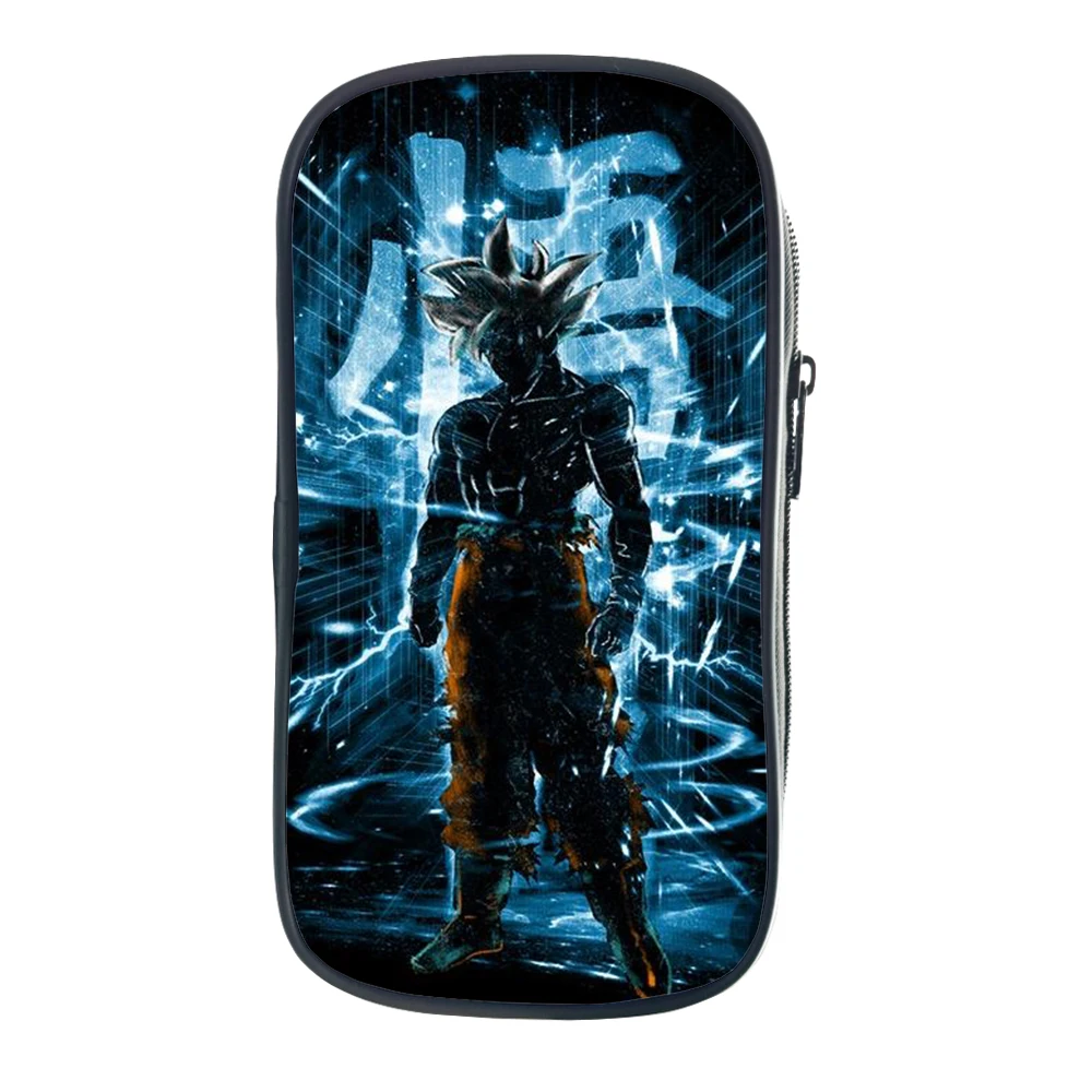 Двухслойный чехол-карандаш Dragon Ball Z Goku для мальчиков и девочек, школьный чехол, сумка для канцелярских принадлежностей, Детская милая сумочка для ручек, подарок для детей