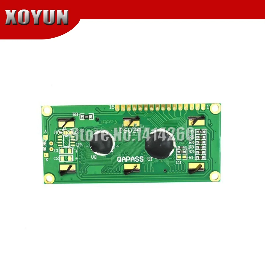 Желто-зеленый экран 1602 LCD 1602A LCD- 1602-5v 5V черный шрифт с подсветкой | Электронные