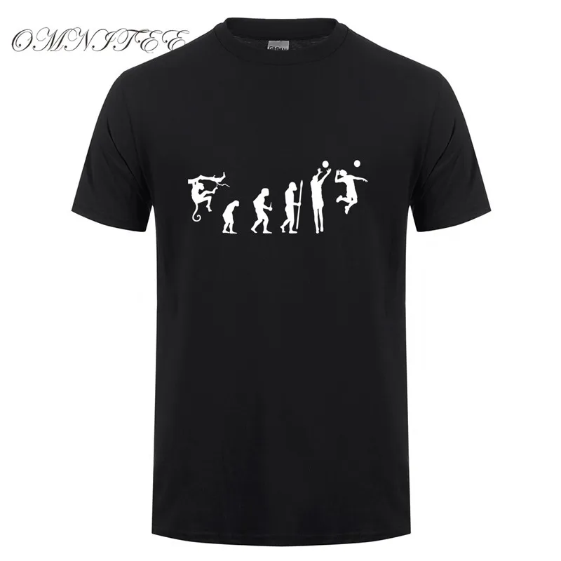 Новинка 2017 футболки в стиле эволюции Летние Стильные с коротким рукавом Мужская