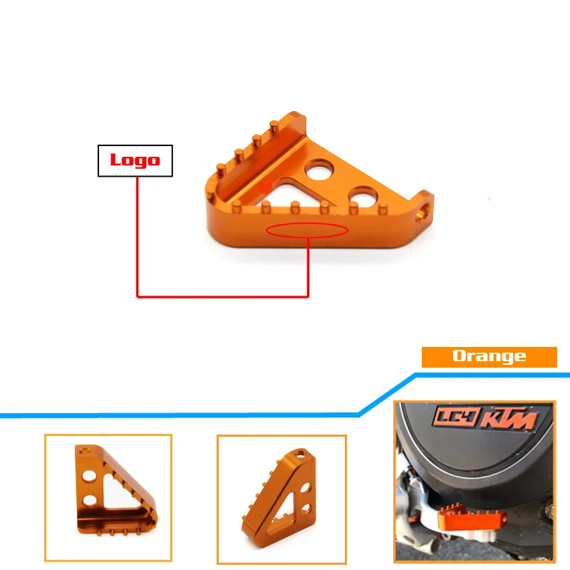Алюминиевая задняя педаль тормоза для мотоцикла CNC ступенчатые наконечники KTM