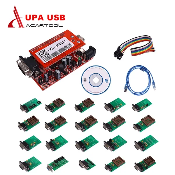 UPA Высокое качество USB UPA программист V1.3 с полным набором адаптеров Авто ЭБУ программатор ЭБУ чип тюнинговый автомобильный диагностический инструмент - Цвет: Full Set