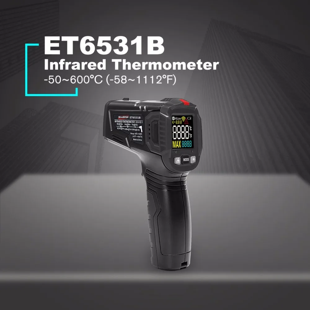 ET6531B цифровой ЖК дисплей портативный инфракрасный термометр температура метр