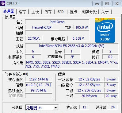 Оригинальный процессор Intel Xeon E5 2658V3 QS версии 2 20 ггц 30M 12 ядер 22 нм 105 вт 2658 gt/s LGA2011 3 V3