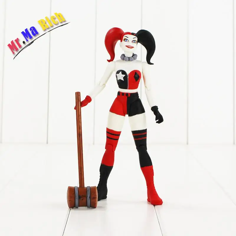 Серия дизайнерских игрушек Бэтмен Супергерл кон тростник Harley Quinn Con Il Martello Da collozione
