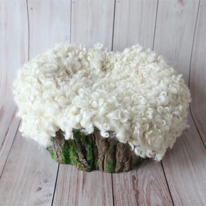 Ручная работа кудрявое шерстяное одеяло валяная шерсть тканевое шерстяной ковер