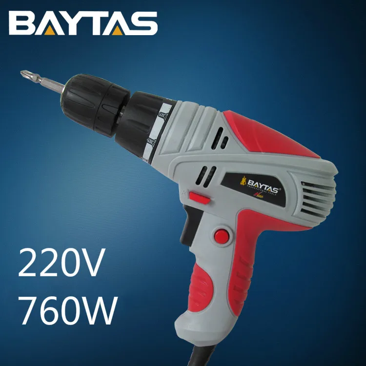 

220V 760W Baytas European Brand Torsion Electric Drill Screwdriver Household Tools Torque Adjustment drill