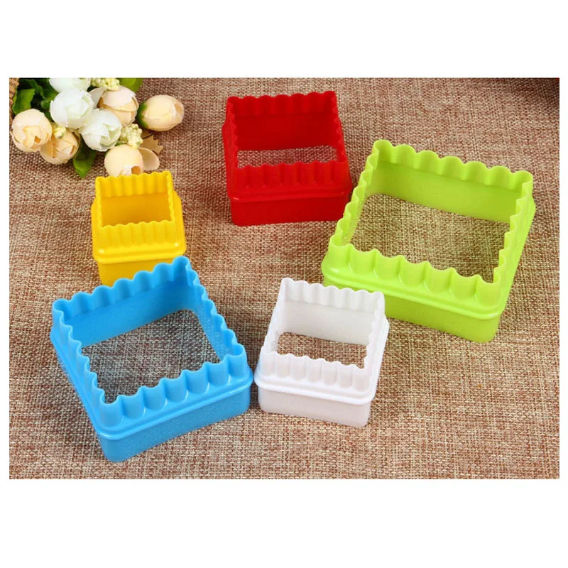 5 шт./компл. Еда Класс ABS звезды дерева круглый сердце цветок Фондант Торт Печенье