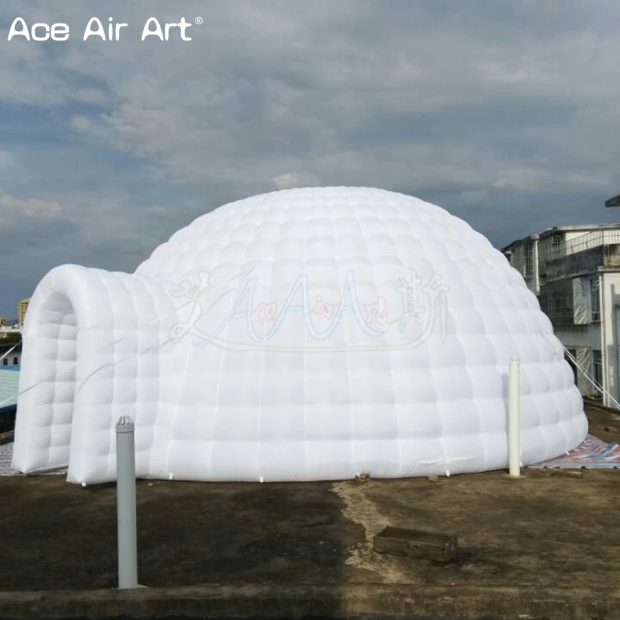 8 м гигантский белый надувной igloo палатка, воздушный купол модель шатер для демонстрации