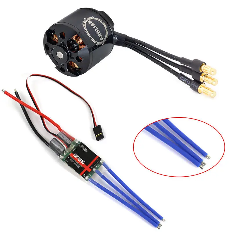 Aeolian C2836 880KV бесщеточный мотор с внешним ротором + 30A ESC для самолета