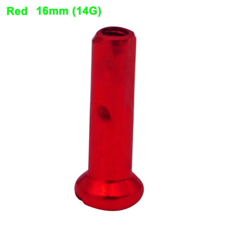 16mm Red 20 шт./лот MTB горный велосипед спиц Кепки разноцветный велосипеда покрытие для спиц колеса Медь ниппель 12/14/16 мм(14 г)* 2 мм - Цвет: 16mm Red