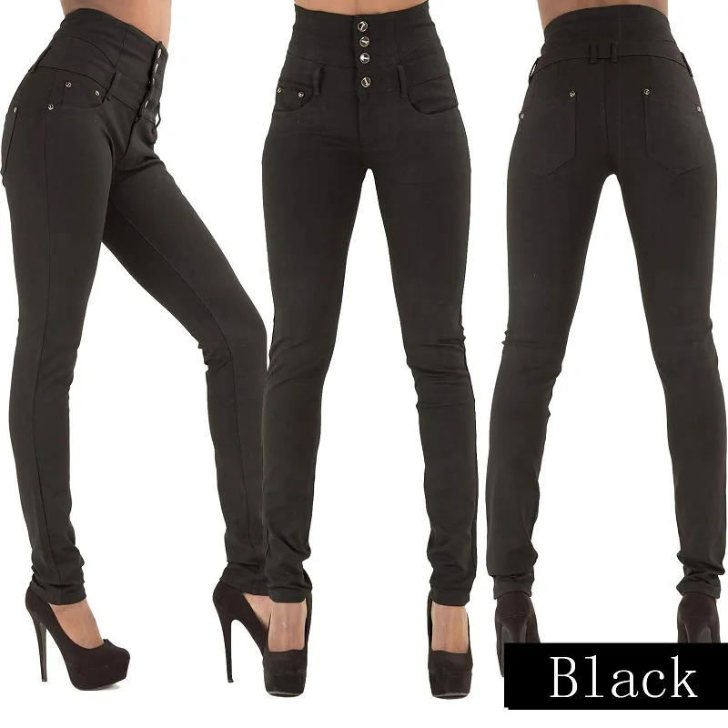 

2016 New Arrival Wholesale Woman Denim Pencil Pants Top Brand Stretch Jeans High Waist Pants Women High Waist Jeans