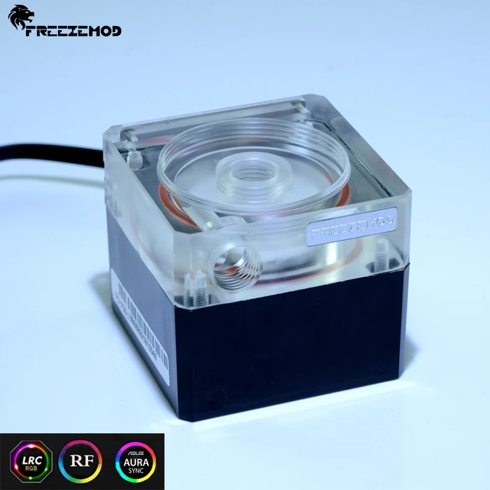 Бесшумный насос с водяным охлаждением FREEZEMOD для компьютера с поддержкой потока 4 метра RGB AURA. PU-FS6-J