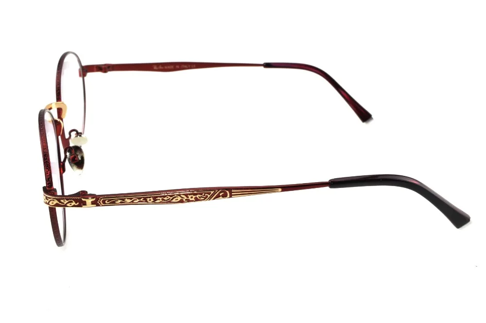 Круглые красные оправы для очков из титанового сплава оптические очки чтения по