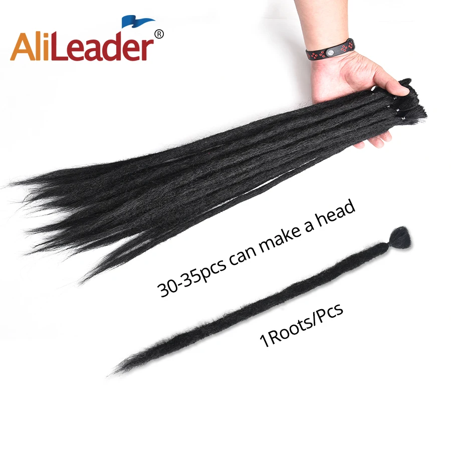 Synthetic Handmade Dreadlocks Hair Extensions For Women 10/20 Pcs Handmade Dreads Synthetic Braiding Hair Crochet Braids Styles