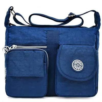 Dark blue Нейлоновые женские сумки-мессенджеры, повседневные клатчи Carteira, винтажные женские сумки, женские сумки через плечо, сумки на плечо - Цвет: Dark blue