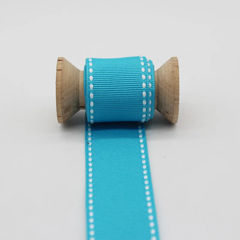 25mm StitchTurquoise 3/" 9 мм Petersham однотонные ленты светильник Орхидея слоновая кость Небесно-Голубой 25 мм 1" Полосатый Черно-белый полосатый Печатный для рукоделия - Цвет: 25mm StitchTurquoise