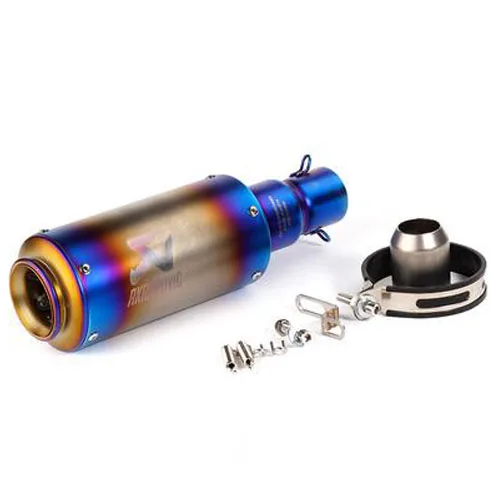 Akrapovic Мотоцикл выхлопная труба глушителя Racing выхлопных газов Универсальный труба из углеродистой стали трубы Escape R1 R3 nmax crf 230 Кафе Рейсер cb650f - Цвет: D