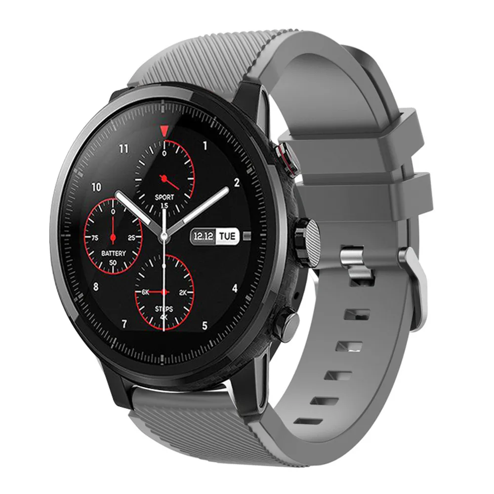 22 мм силиконовый спортивный ремешок для часов Samsung Gear S3 смарт Xiaomi Huami Amazfit Stratos 2/2s