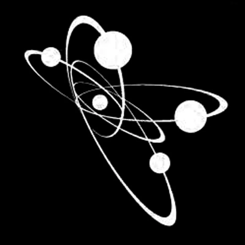 15 3 см * 9 Atom Electron виниловые наклейки для стайлинга автомобилей черный/серебристый