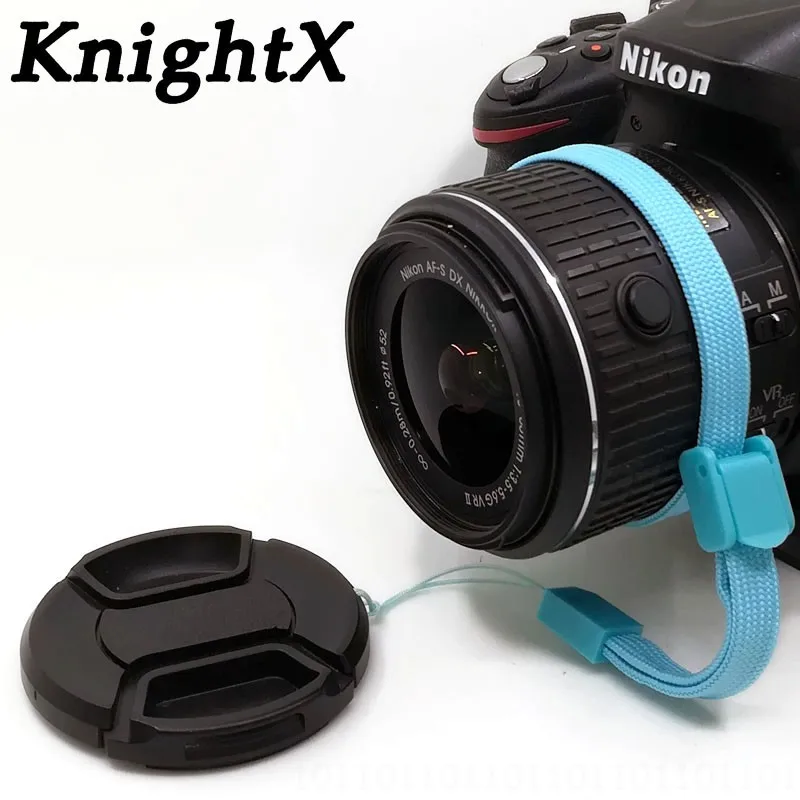 Крышка объектива KnightX защитная крышка 49 52 55 58 62 67 72 77 82 мм для Canon Nikon Sony a Pentax