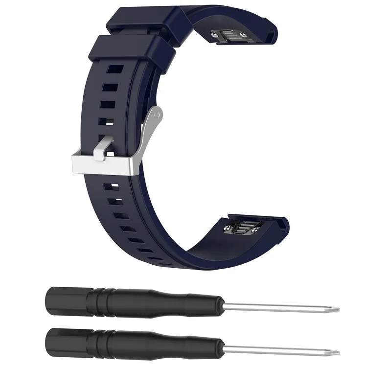 navy blue Новая замена из силикагеля, мягкий ремешок для Garmin Fenix/fenix5X/fenix5X puls/fenix3/fenix3 HR ремешок для Garmin Fenix 5X - Цвет: navy blue
