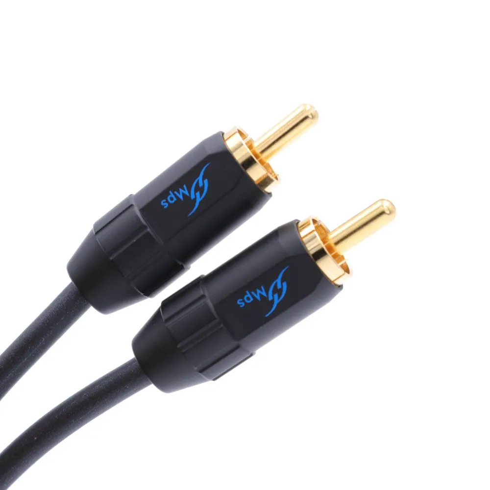 MPS 99.99997% 6N OCC OCCS Серебряный RCA кабель Мужской к аудио Линия коаксиальный провод 24K