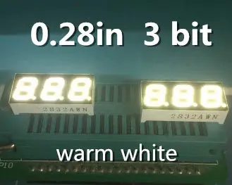 3 Bit 0.28 inch Digital Tube LED Warm White Light 7 Segment Display common cathode 22.6*10*6.1mm Nixie tube | Освещение