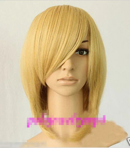 New cosplay party hair Mixed golden wig heat resistant fibers cospay wigs |