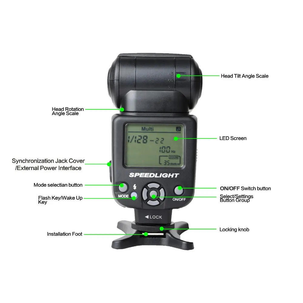Zomei Беспроводная Мини Вспышка ZM430 Speedlite для Pentax Canon и Nikon, горячий башмак вспышки, Speedlite, фото вспышки
