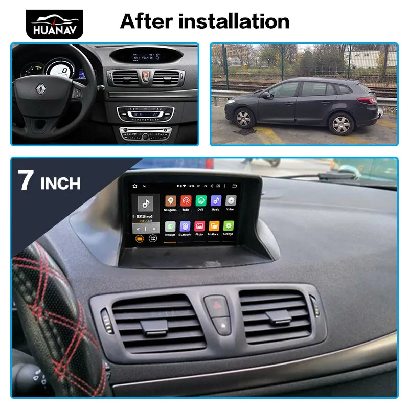 Автомобильный DVD плеер DSP Android 9 0 GPS навигация для Renault Megane 3 Fluence 2009 2015