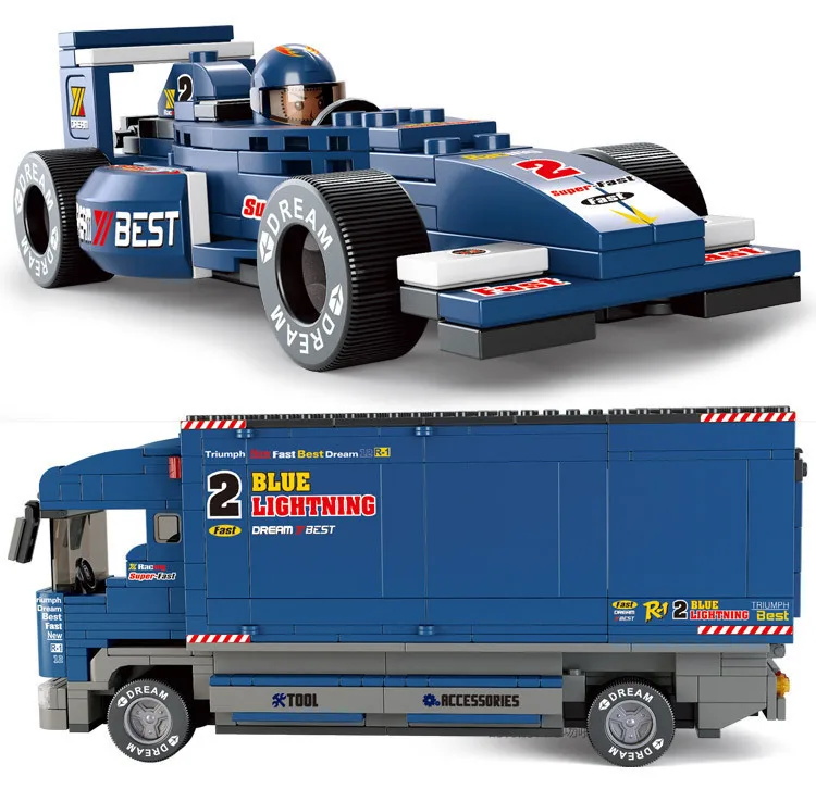 Модель Sluban строительные наборы совместимы с loge городской грузовик 640 3D блоки