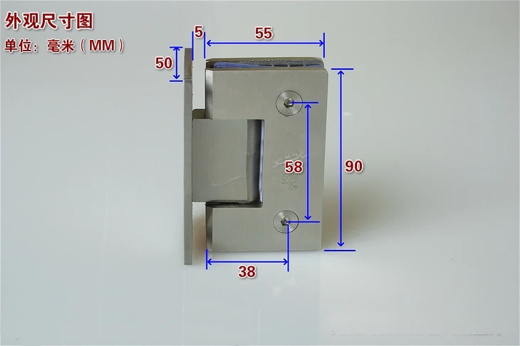 Стеклянный зажим из нержавеющей стали, соединитель, папка для душевой комнаты, стеклянная дверная петля(DG12091A