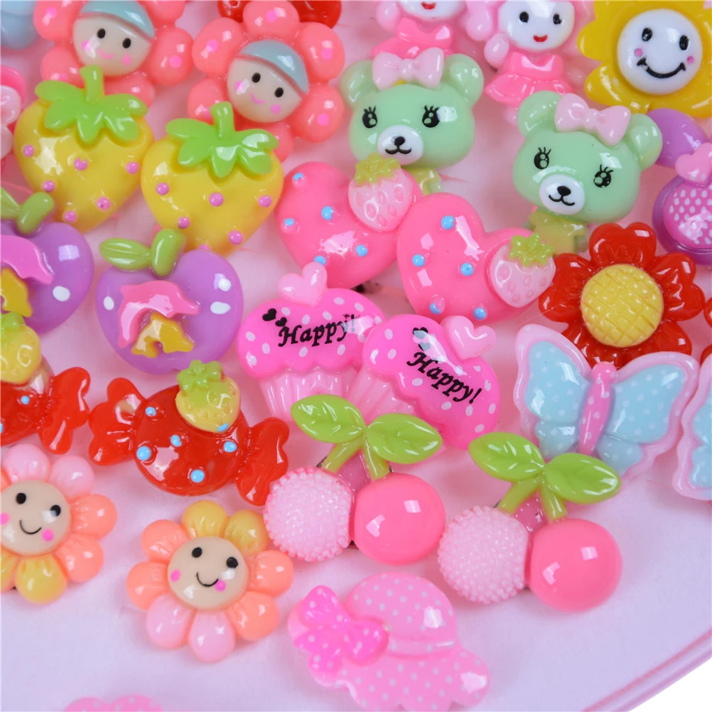 20 шт. детские серьги-Клипсы из сплава с кристаллами | Украшения и аксессуары