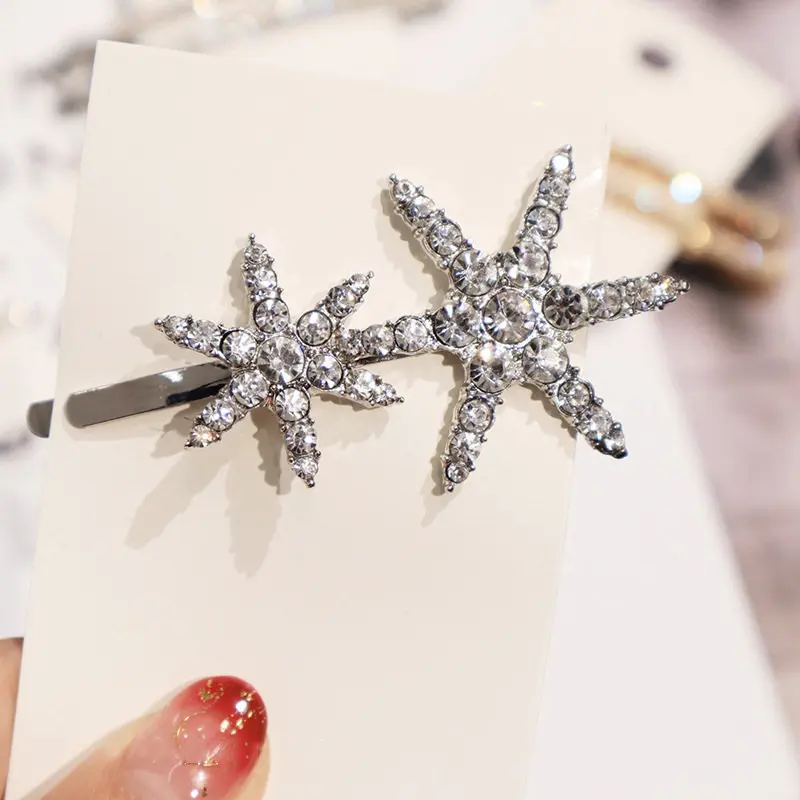 2 набора хрустальные шпильки со стразами заколки в форме снежинки кролика заколки для волос Прическа Дизайн инструмент для укладки аксессуары для волос