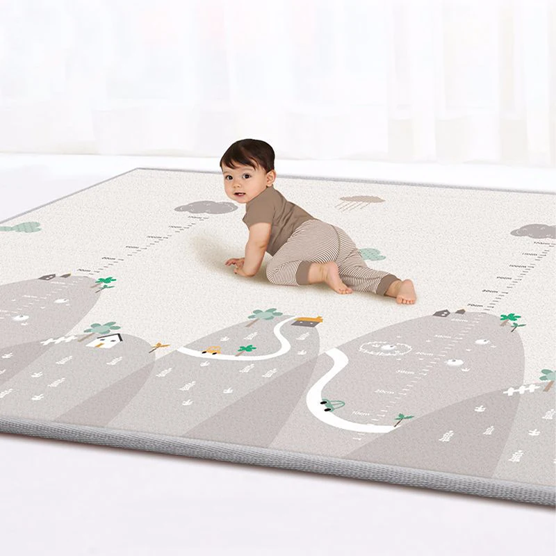 grey 1cm Thick Kids Rug Crawling Mat Living Room Baby Play Mat Home Waterproof Gym Children's Mat Game Toys Carpet - Цвет: grey