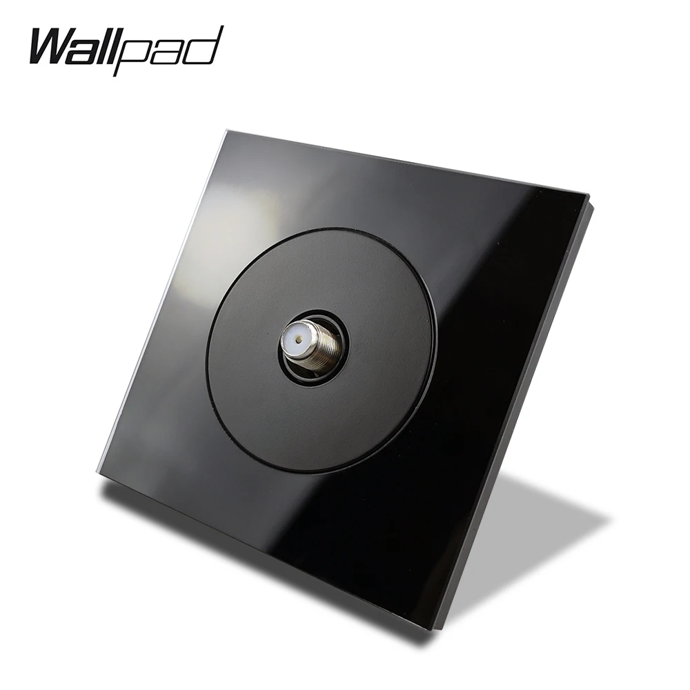Satellite Tv F Type Coaxial Sky Wall Socket Tempered Glass Wiring Accessories Outlet