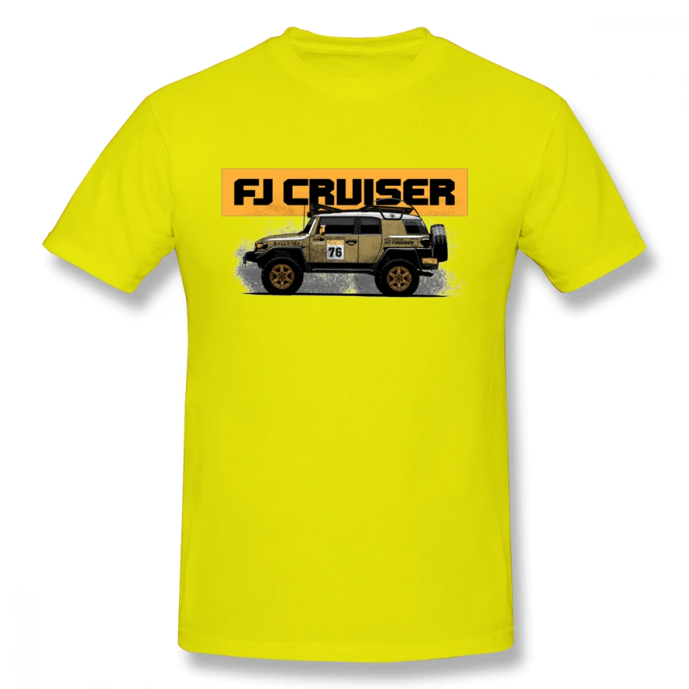 Цвет: желтый Новое поступление FJ Cruiser Футболка мужская Новинка Land Cruiser Car Homme футболка Toyota OFF Road Camiseta - Цвет: Цвет: желтый